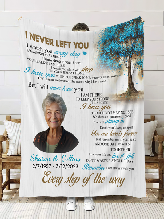 I Never Left You | Custom Memorial Photo Blanket