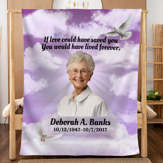 In Loving Memories | Custom Memorial Photo Blanket Gift