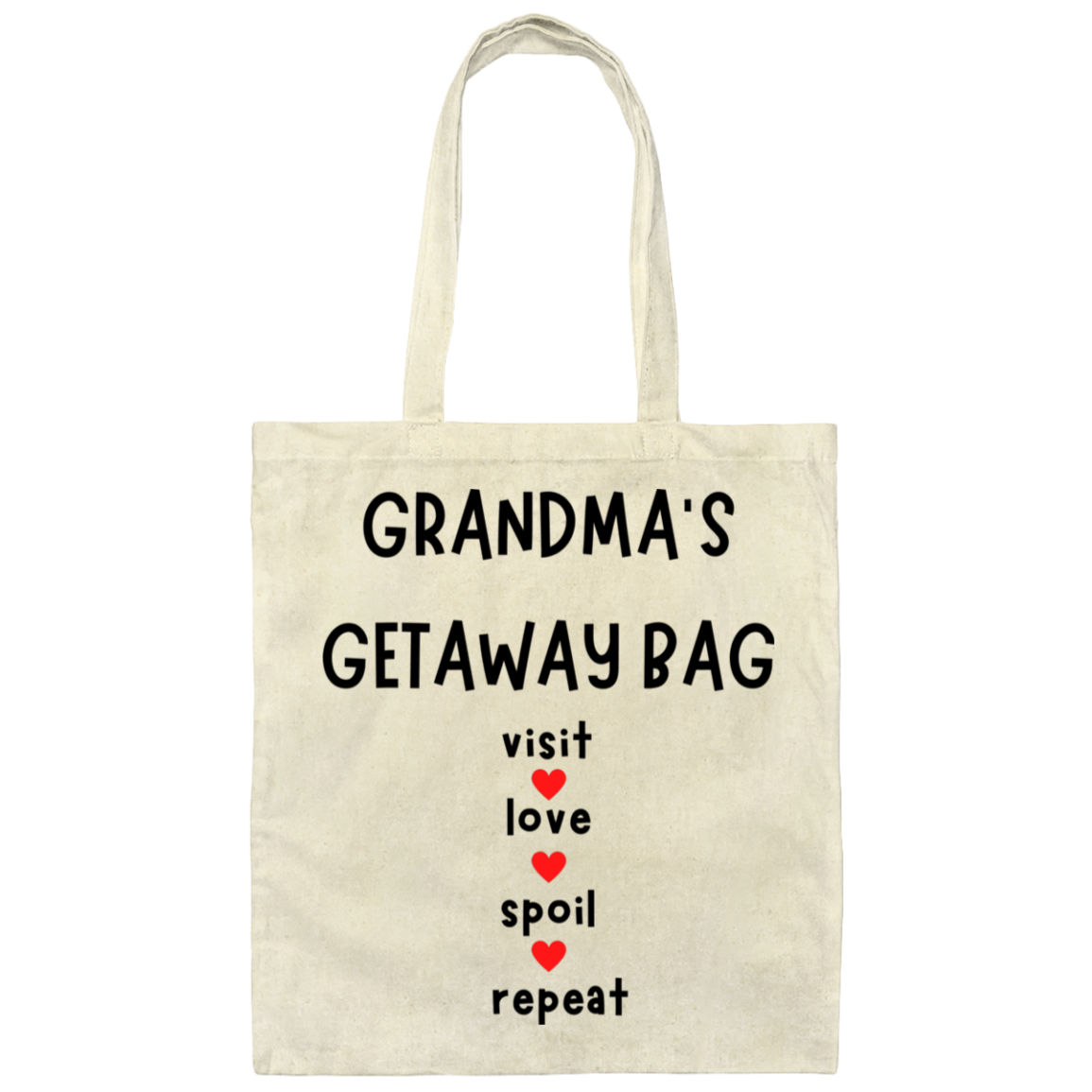 Grandma's Getaway Bag Canvas Tote | Gift for Grandma