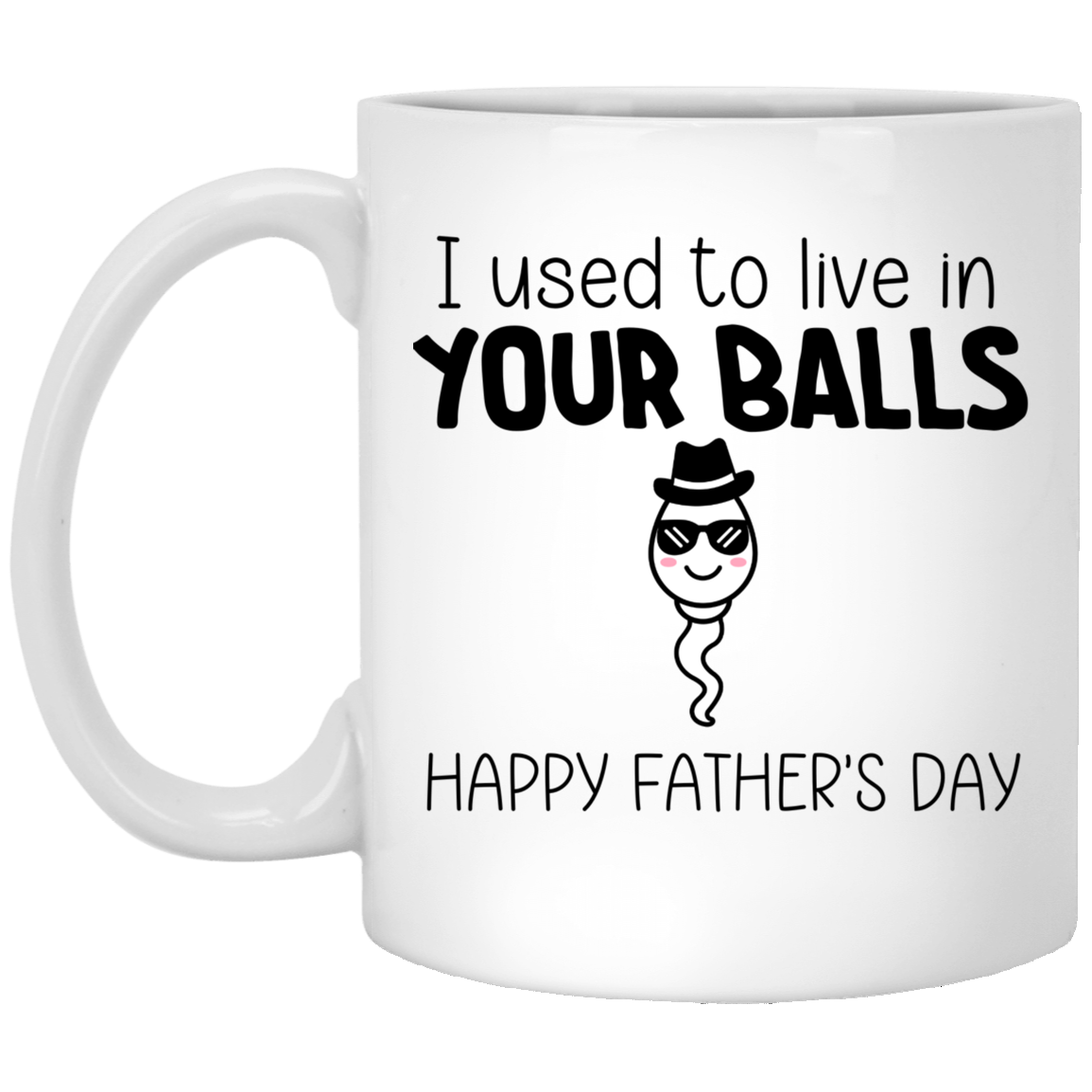 I Used To Live In Your Balls Mug | 11 oz. White Mug