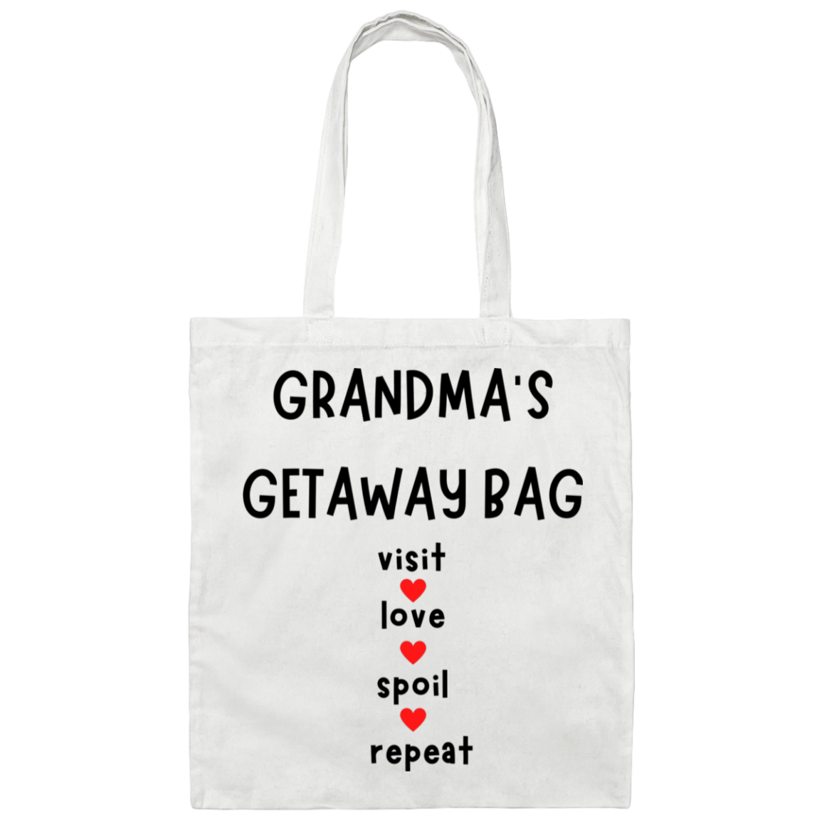 Grandma's Getaway Bag Canvas Tote | Gift for Grandma