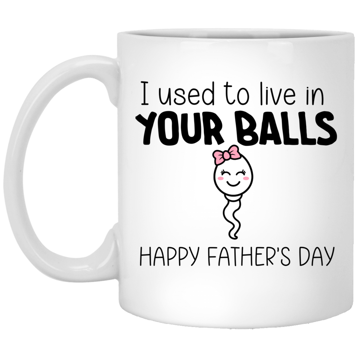 I Used To Live In Your Balls Mug | 11 oz. White Mug